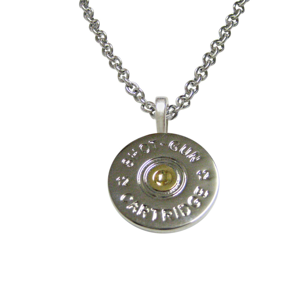 Gun Shell Design Pendant Unisex Necklace
